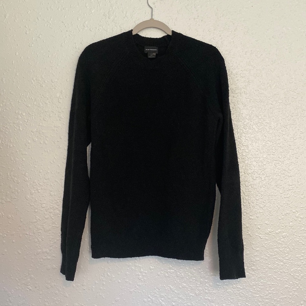 Club Monaco Black Sweater Crew Neck Size Small